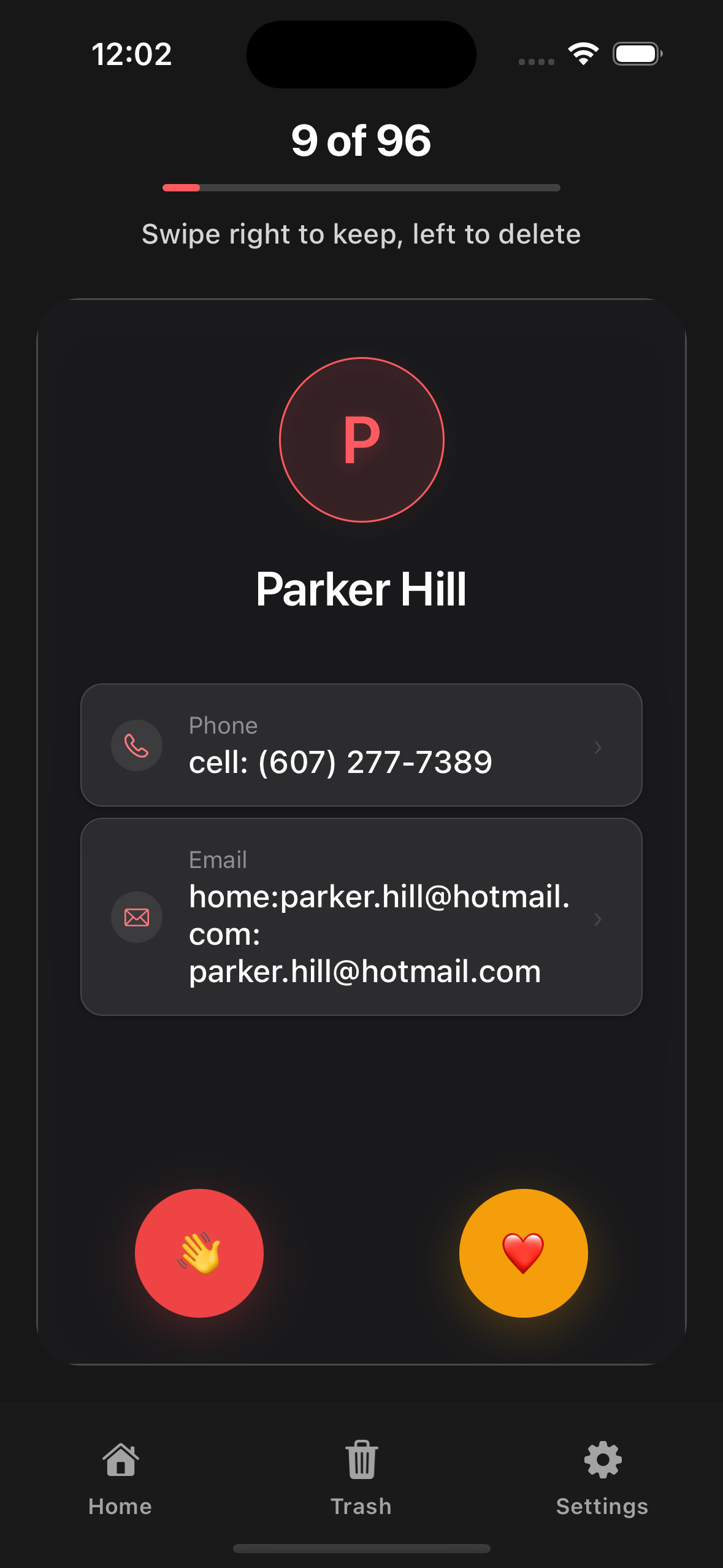 Mass delete iPhone contacts feature